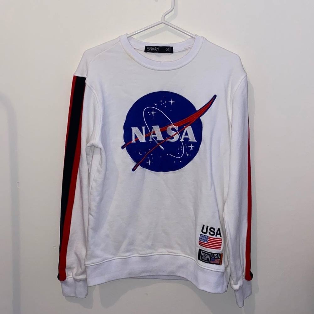 NASA White Sweatshirt, from Hudson Outerwear size S